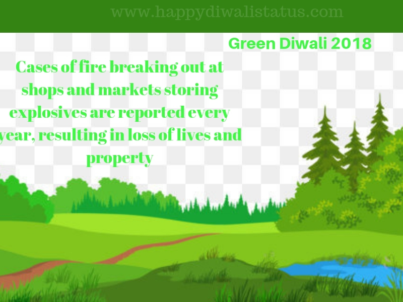 Environment clean and green Diwali in this year, representation and text