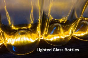 Lighted Glass Bottles