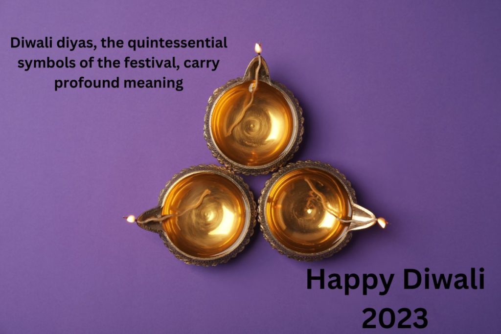 Traditional clay diyas are an essential part of Diwali decorations.