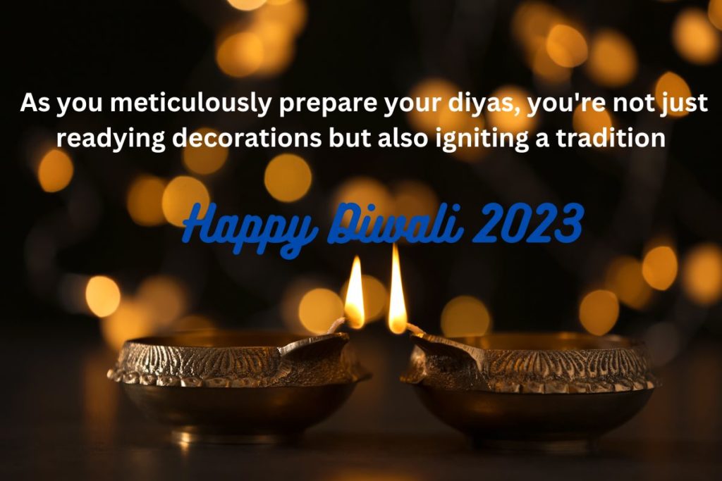 Traditional clay diyas are an essential part of Diwali decorations.