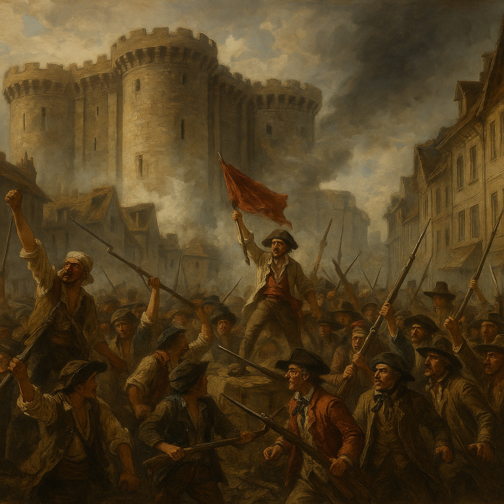 Historical depiction connected to Bastille Day 2026 and the storming of the Bastille