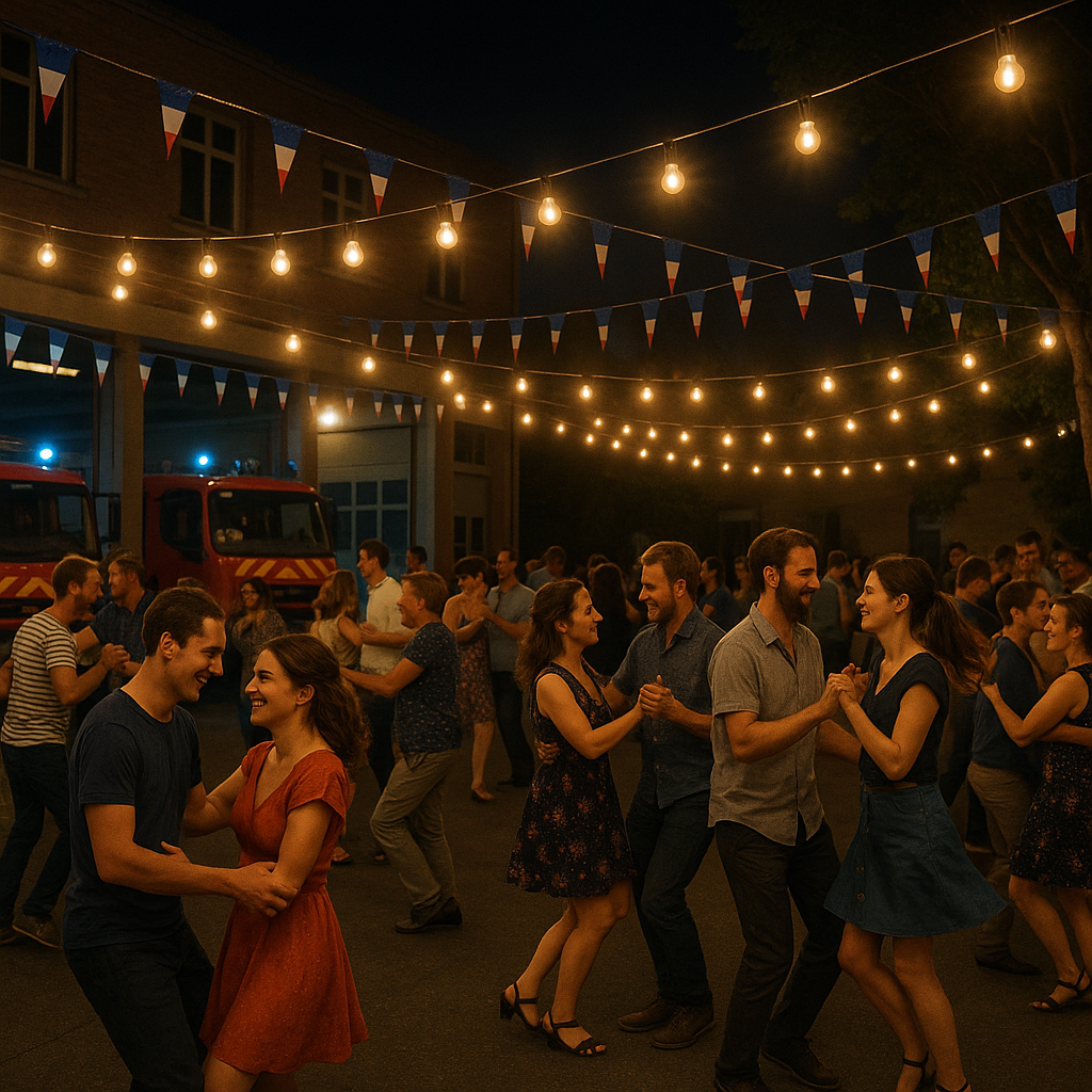 Community dancing during Bastille Day 2026 celebrations