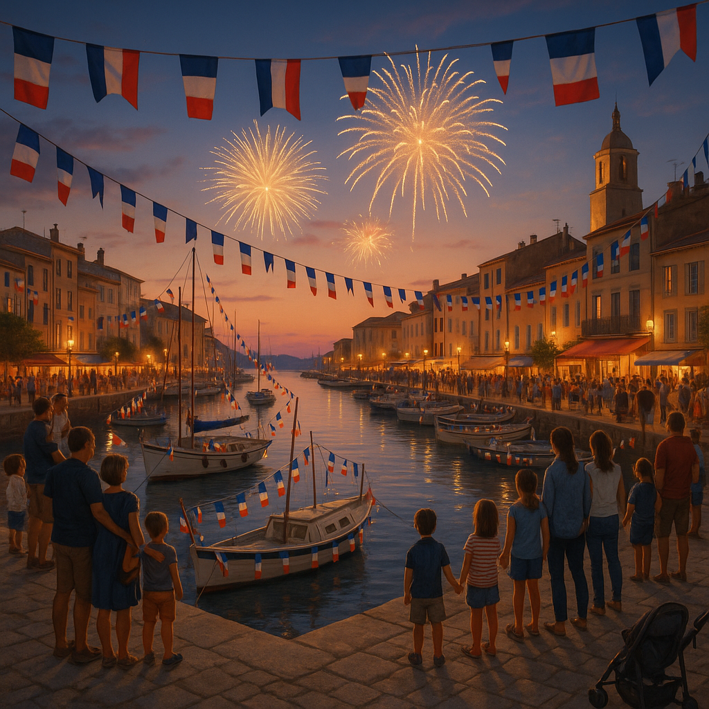 Bastille Day 2026 celebration in a French coastal town