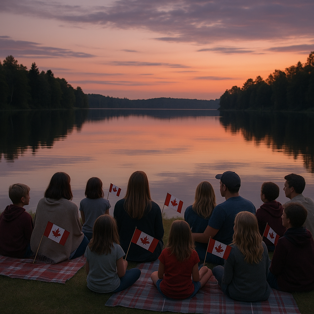 Peaceful evening scene after Canada Day 2026 celebrations