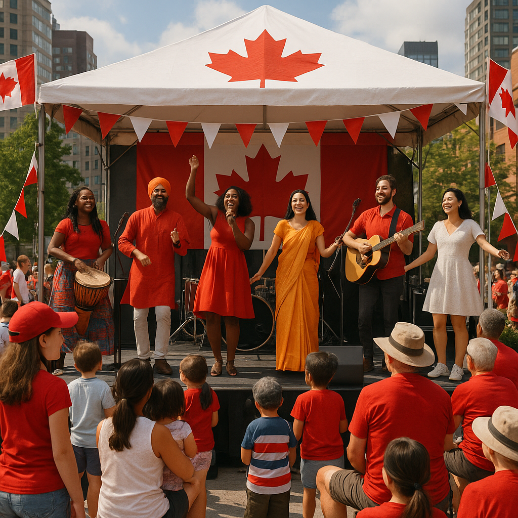 Multicultural performance during Canada Day 2026 celebrations