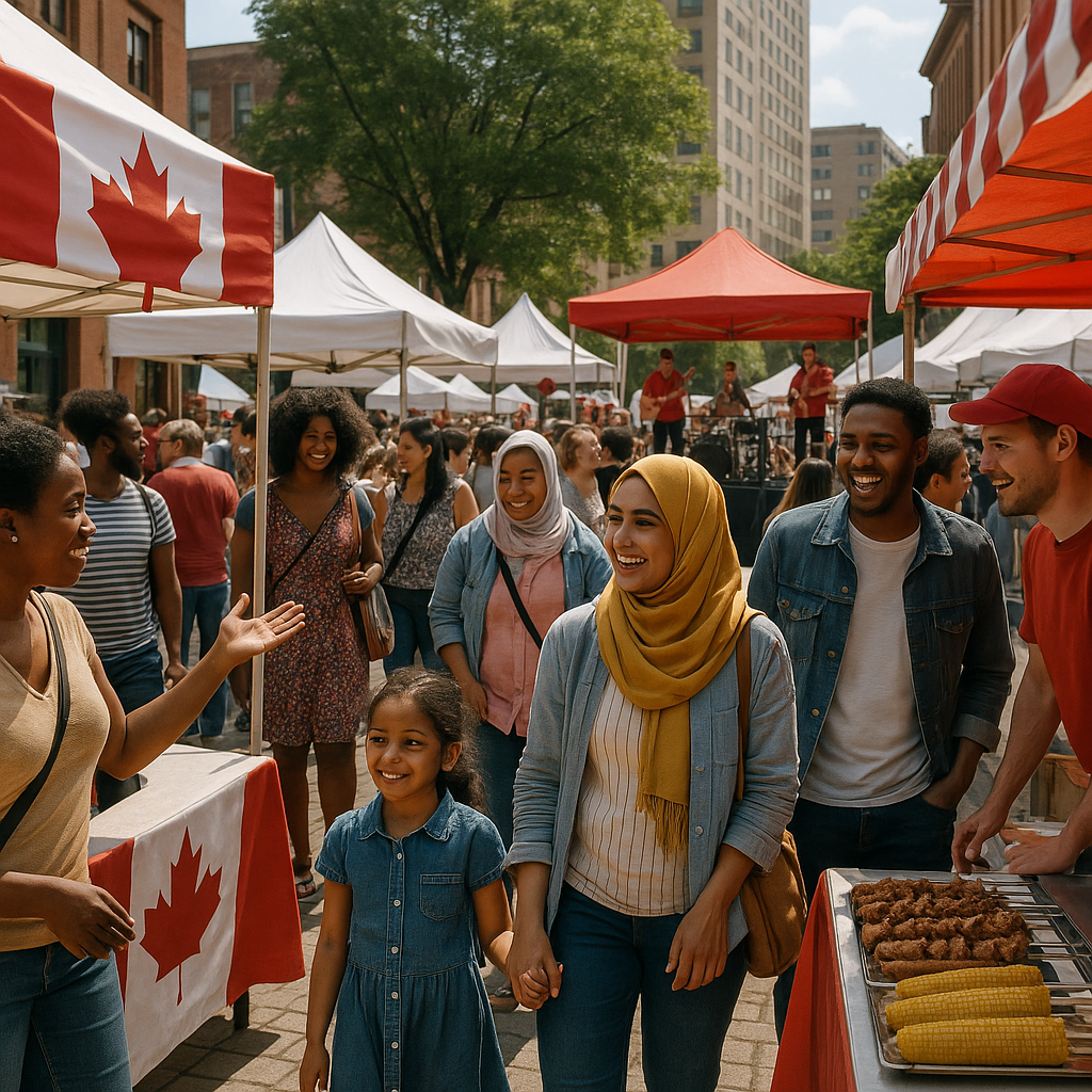 Visitors enjoying Canada Day 2026 festival activities