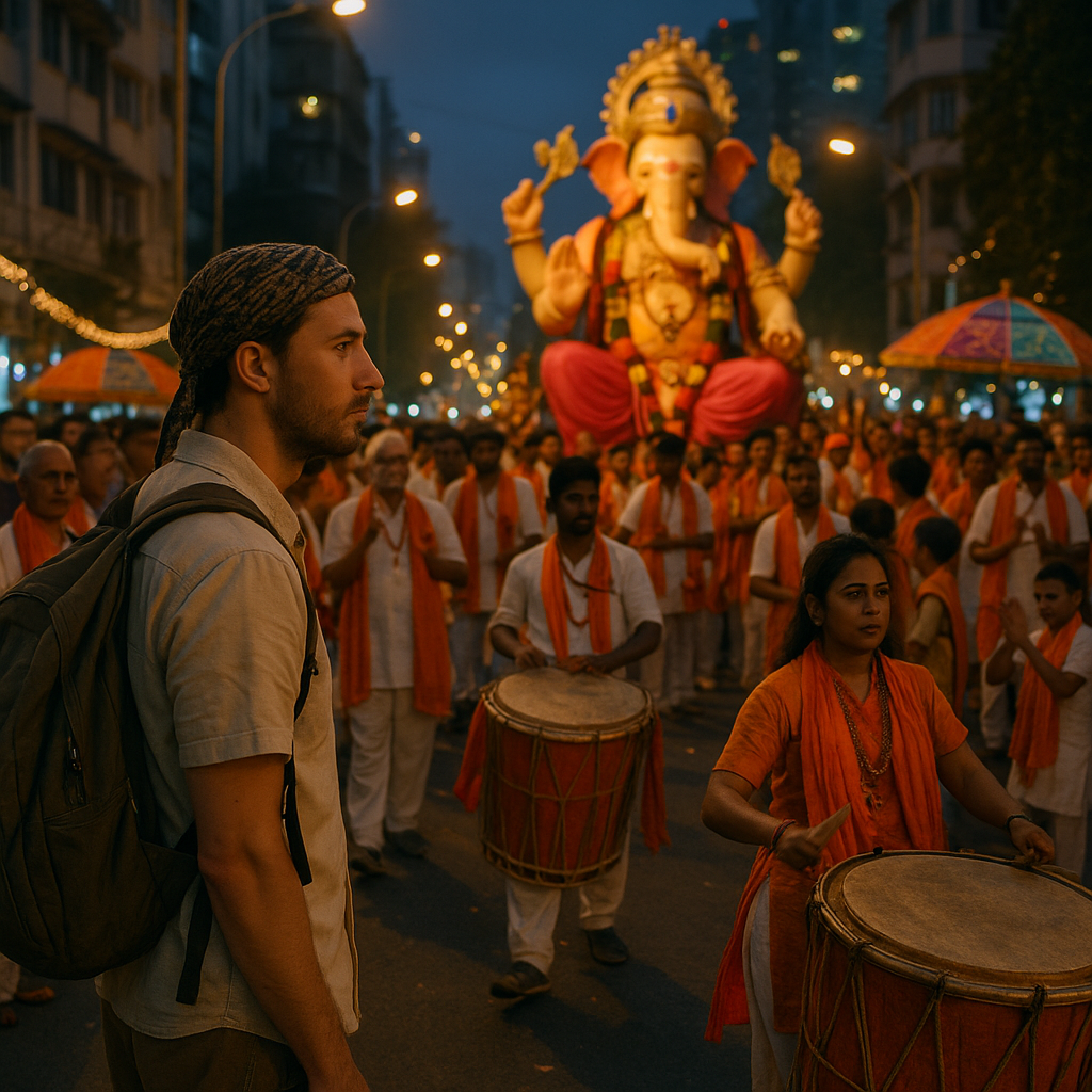 Visitor experiencing Ganesh Chaturthi 2026 celebrations in Mumbai