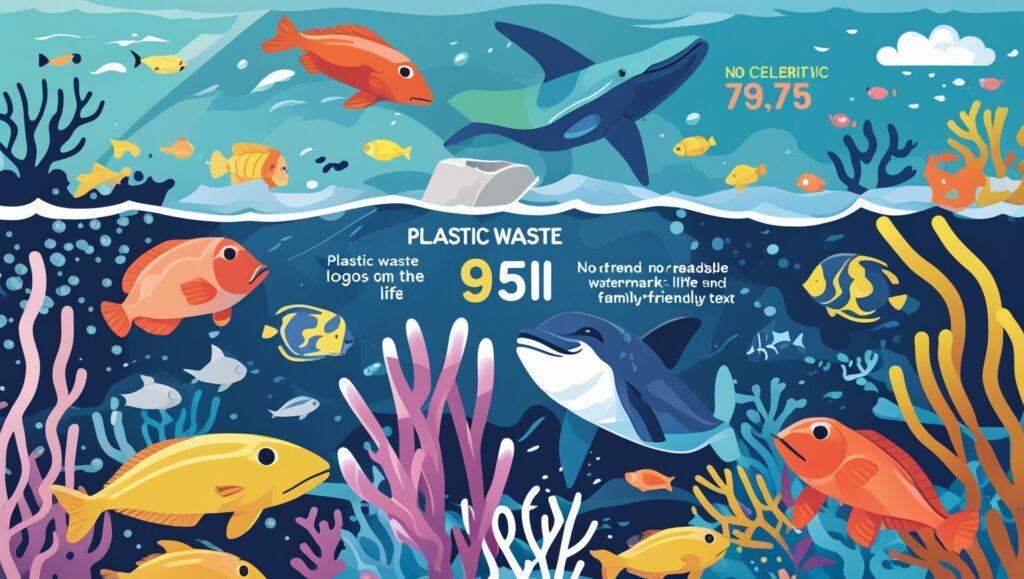 infographic showing plastic waste statistics