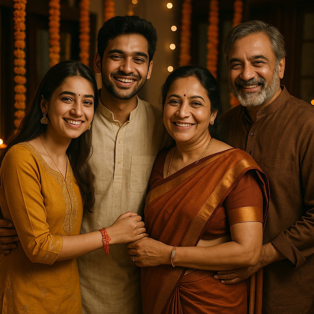 Family togetherness during Raksha Bandhan 2026 celebration