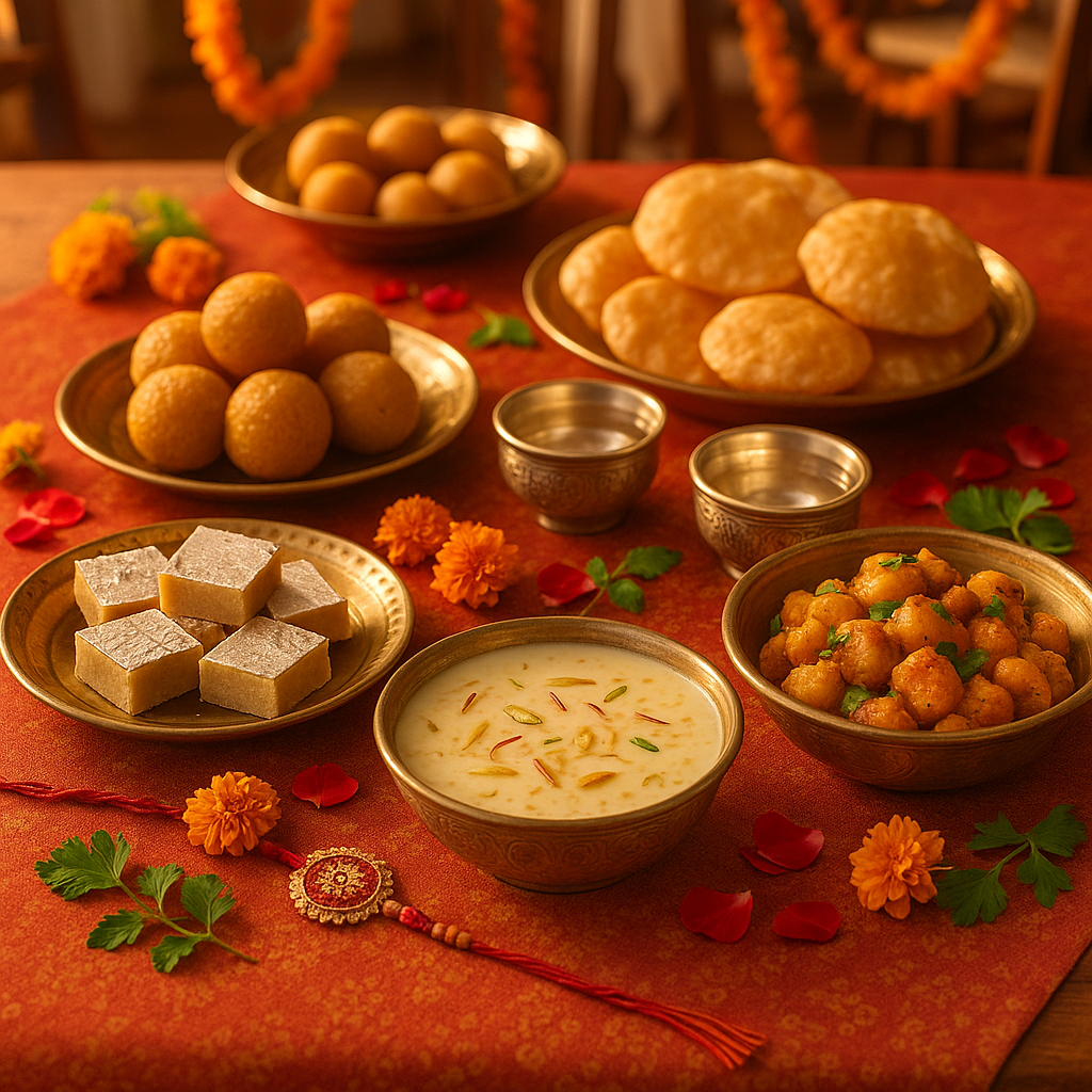 Raksha Bandhan 2026 sweets and festive family meal